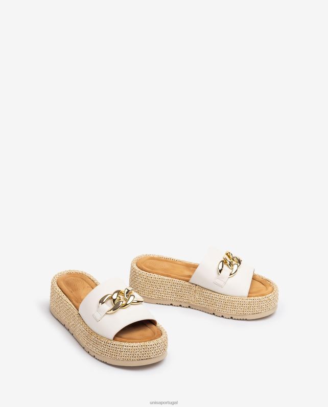 Unisa sandália com corrente na gáspea mulheres 6V2Z6801 branco