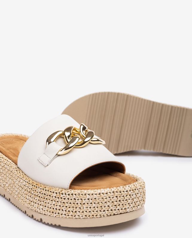 Unisa sandália com corrente na gáspea mulheres 6V2Z6801 branco