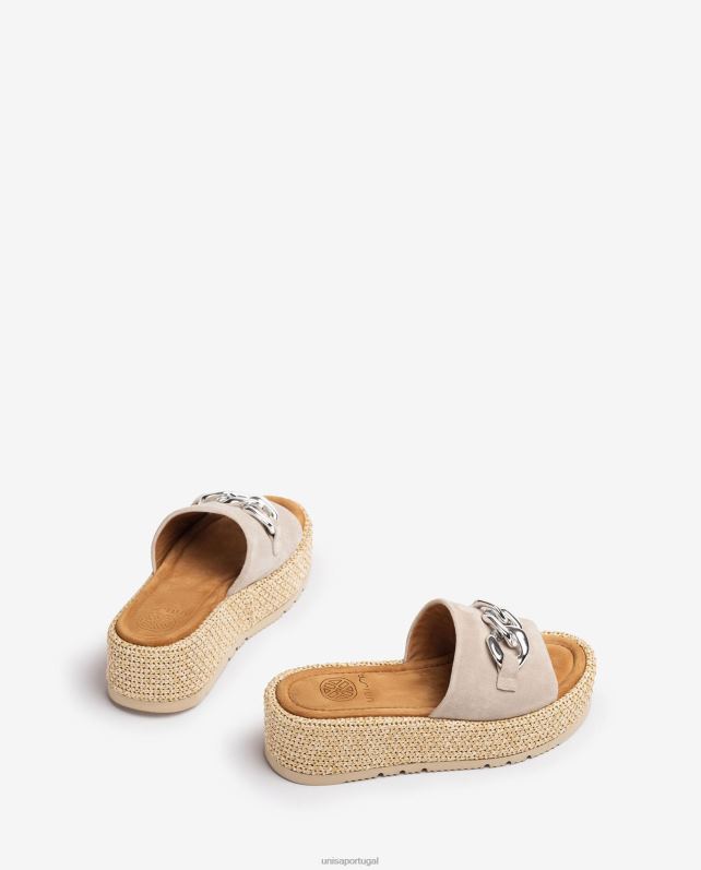 Unisa sandália com corrente na gáspea mulheres 6V2Z6802 gracioso