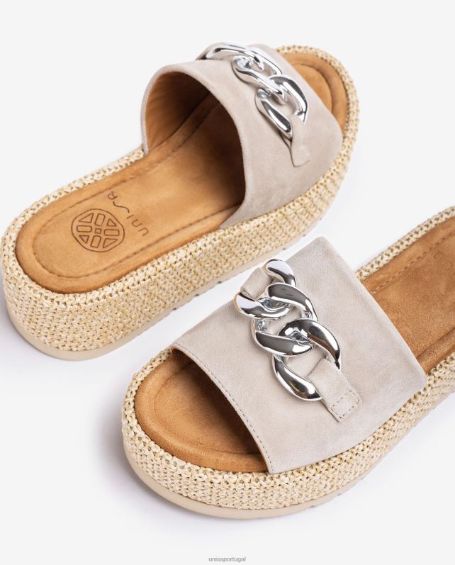 Unisa sandália com corrente na gáspea mulheres 6V2Z6802 gracioso