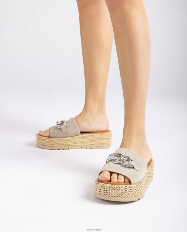 Unisa sandália com corrente na gáspea mulheres 6V2Z6802 gracioso