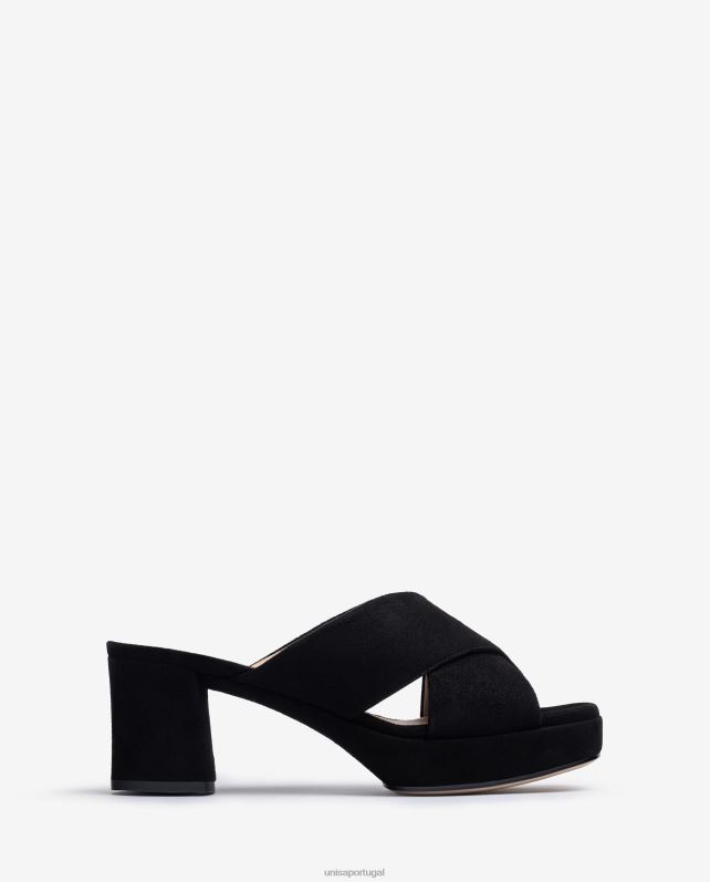 Unisa sandália de tiras de camurça mulheres 6V2Z6824 moda