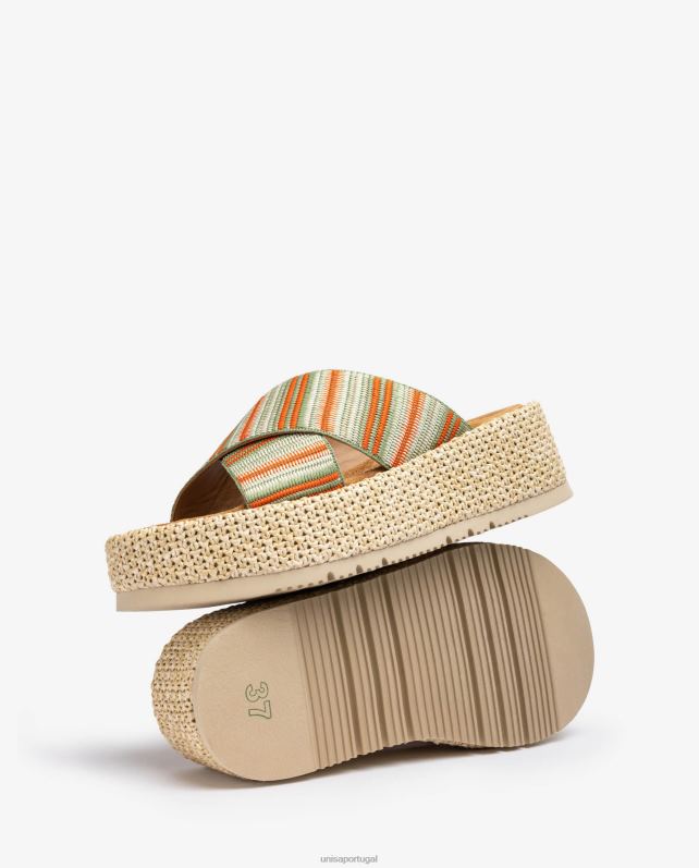 Unisa sandália de tiras mulheres 6V2Z6803 verde