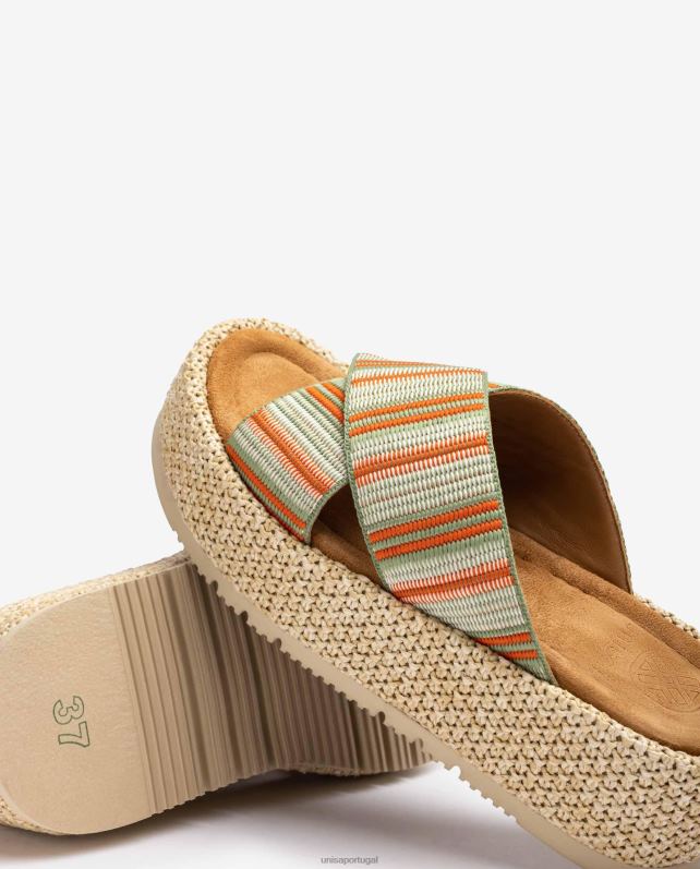 Unisa sandália de tiras mulheres 6V2Z6803 verde