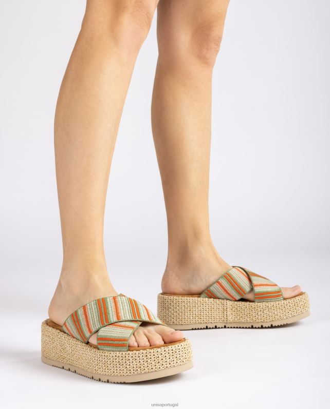 Unisa sandália de tiras mulheres 6V2Z6803 verde