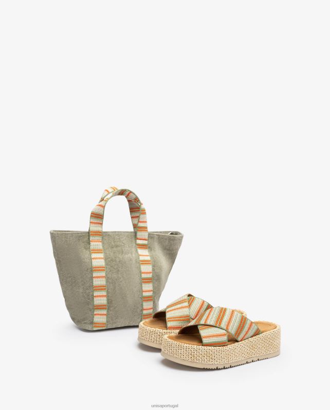 Unisa sandália de tiras mulheres 6V2Z6803 verde