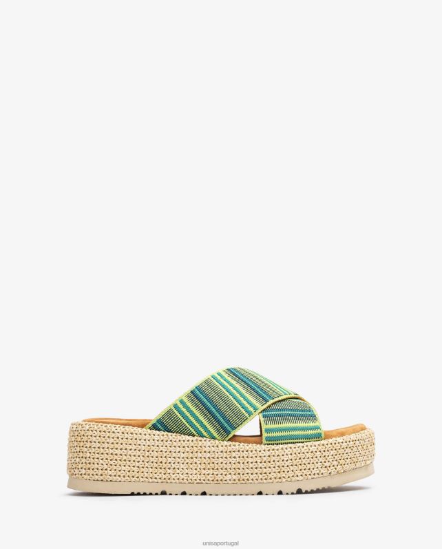 Unisa sandália de tiras mulheres 6V2Z6804 verde