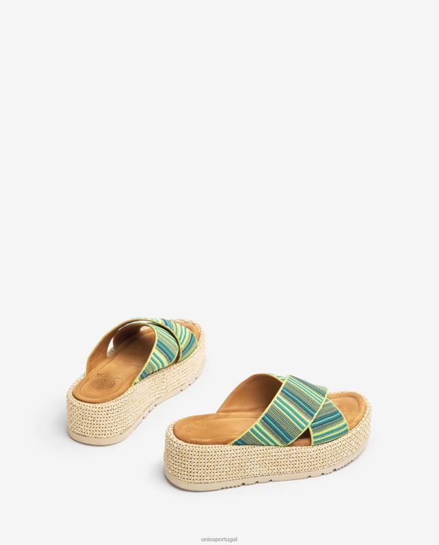 Unisa sandália de tiras mulheres 6V2Z6804 verde