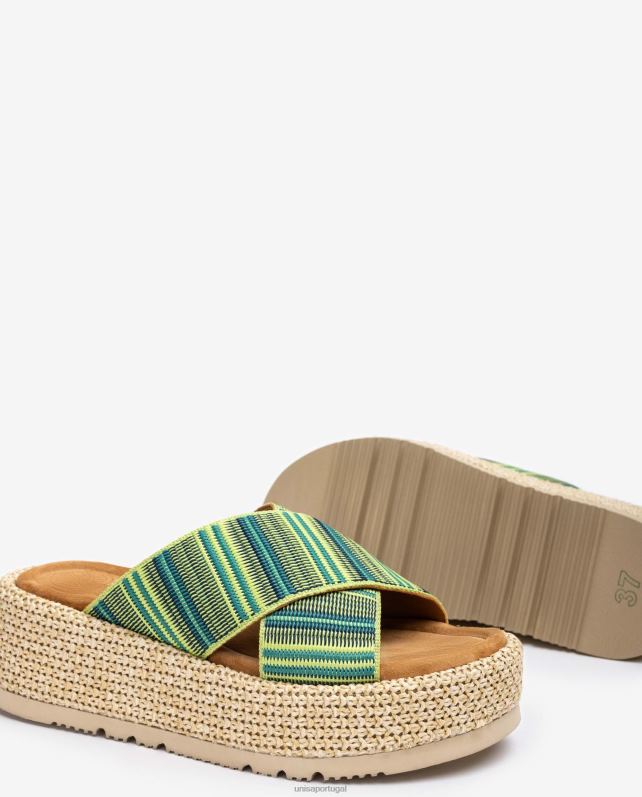 Unisa sandália de tiras mulheres 6V2Z6804 verde
