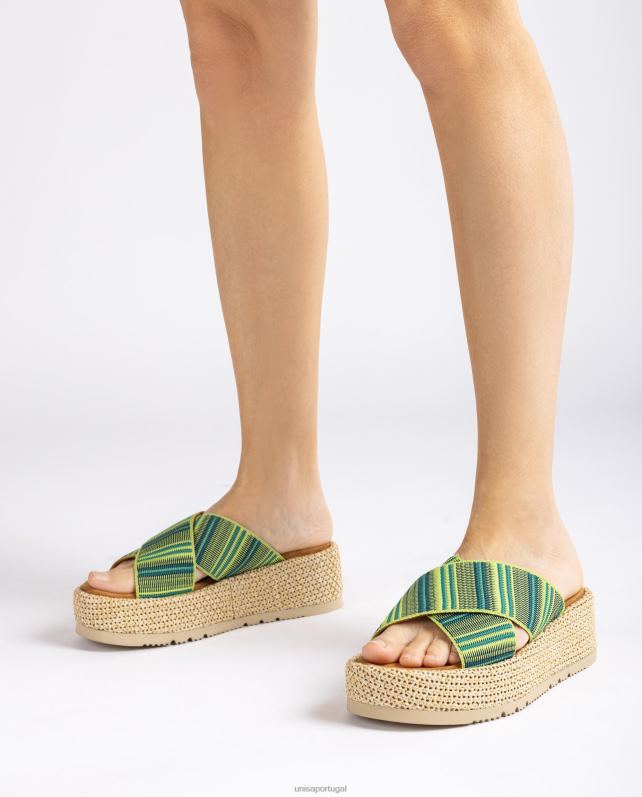 Unisa sandália de tiras mulheres 6V2Z6804 verde