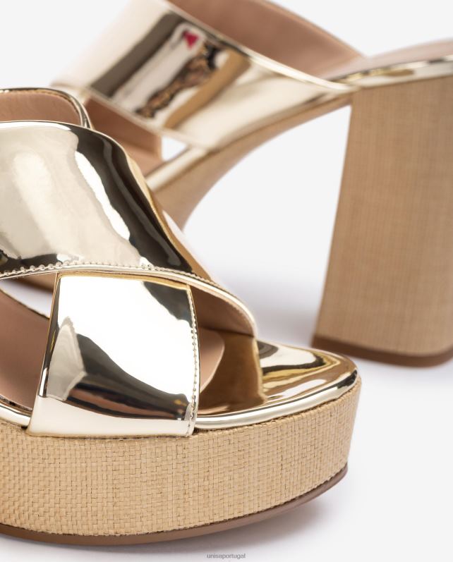 Unisa sandália tiras cruzadas largas mulheres 6V2Z6826 gracioso