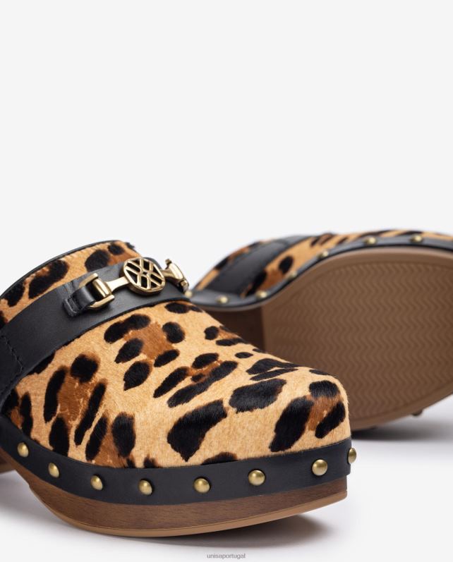 Unisa tamanco estampado com monograma mulheres 6V2Z6820 moda