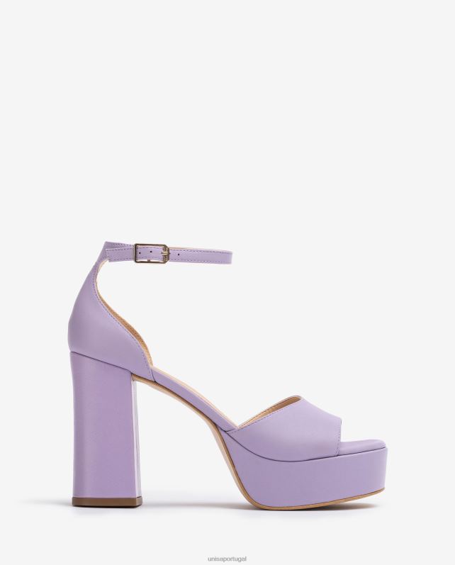 Unisa sandália bico quadrado com plataforma mulheres 6V2Z655 lila