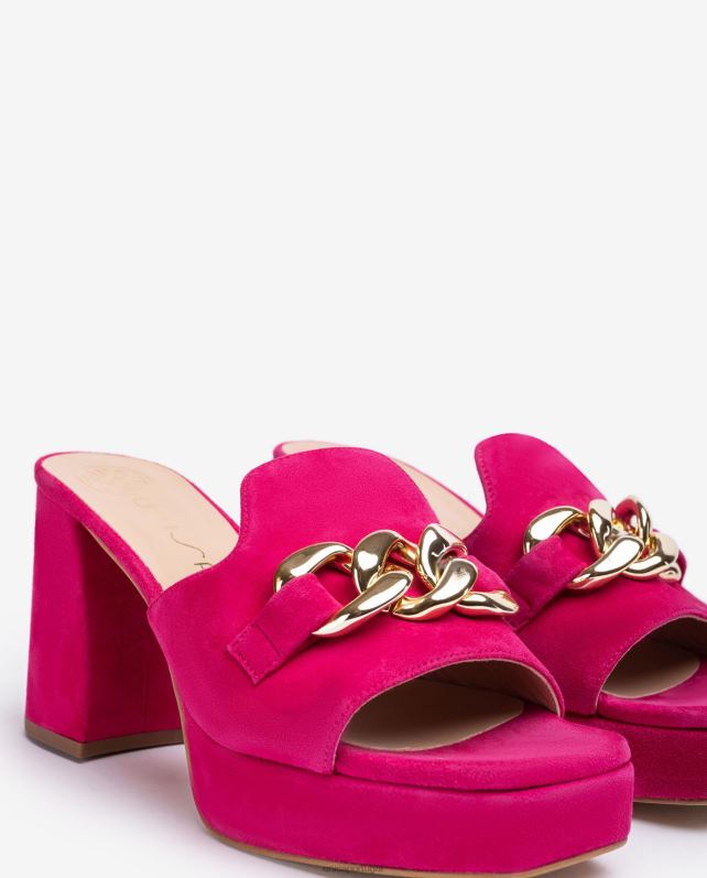 Unisa sandália camurça com corrente mulheres 6V2Z6221 rosa