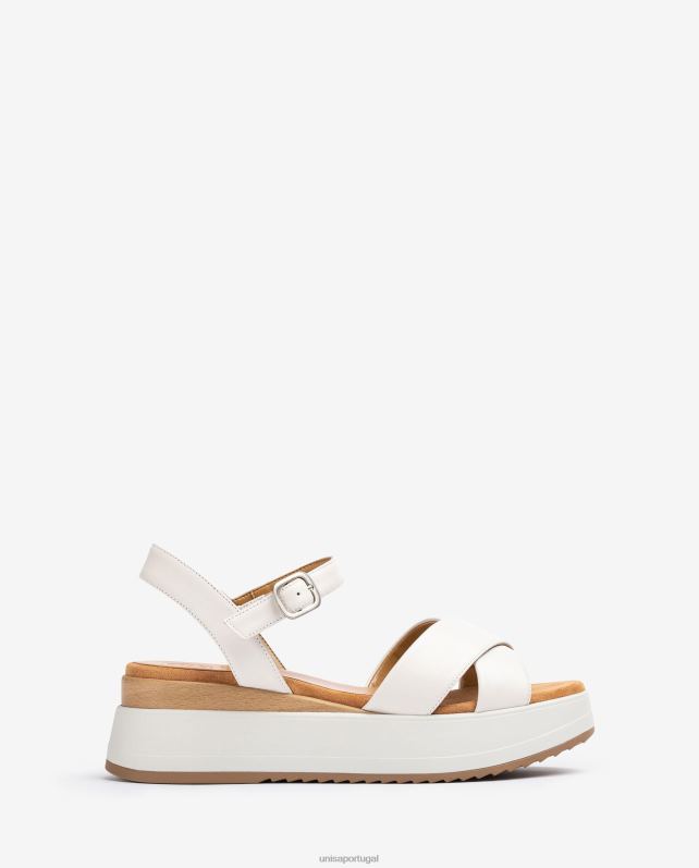 Unisa sandália com solado estilo tênis mulheres 6V2Z6342 branco