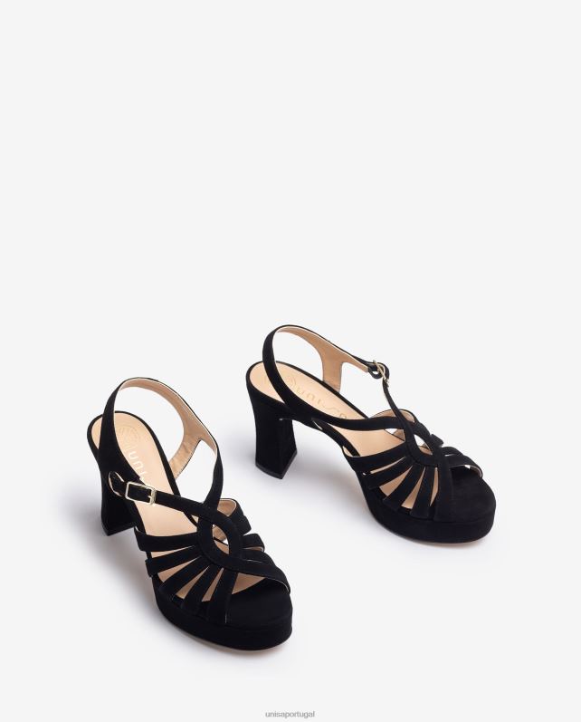 Unisa sandália de tiras de camurça mulheres 6V2Z6232 gracioso