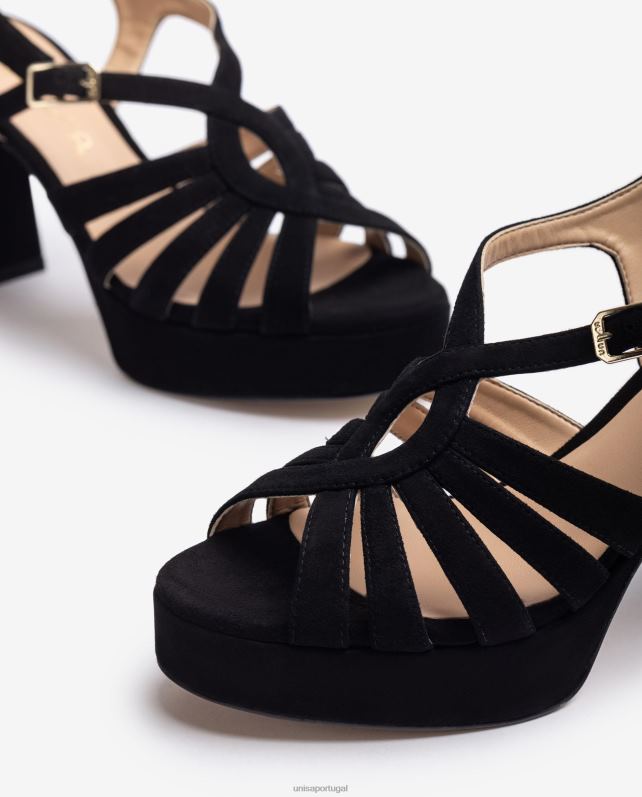 Unisa sandália de tiras de camurça mulheres 6V2Z6232 gracioso