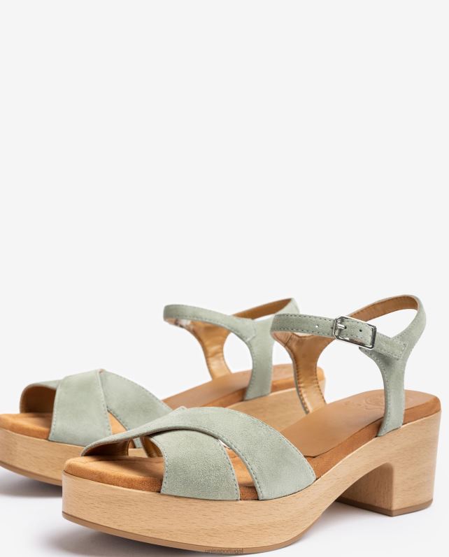 Unisa sandália tira cruzada mulheres 6V2Z6124 verde