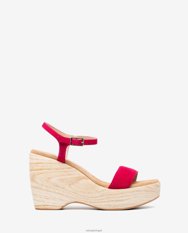Unisa sandália camurça com bloco mulheres 6V2Z6279 gracioso