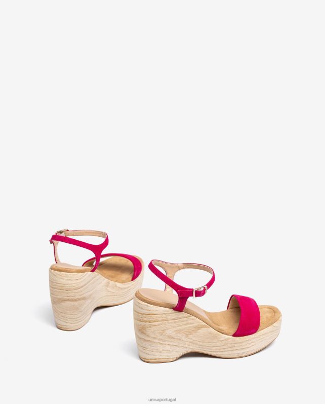 Unisa sandália camurça com bloco mulheres 6V2Z6279 gracioso