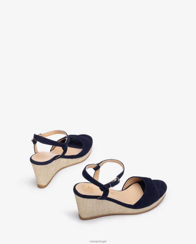 Unisa sandália salto plataforma ráfia mulheres 6V2Z6489 gracioso