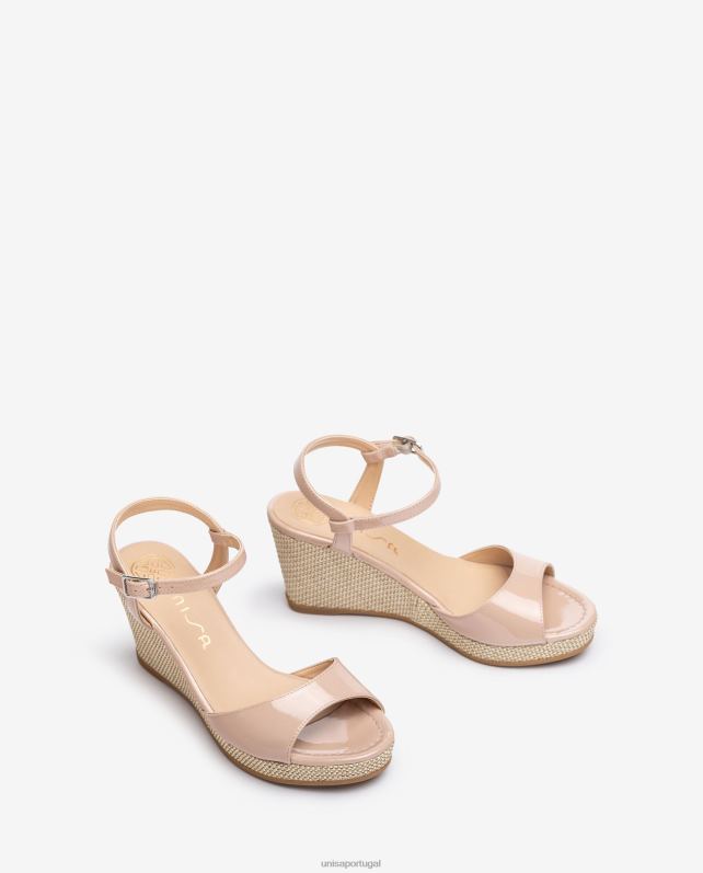 Unisa sandália salto plataforma ráfia mulheres 6V2Z6492 gracioso