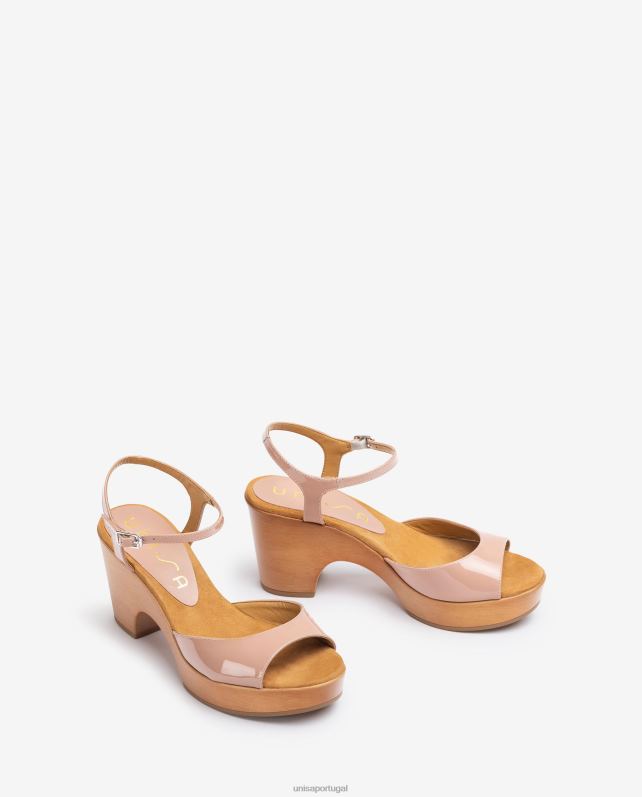 Unisa sandália semi-cunha patenteada mulheres 6V2Z6376 gracioso