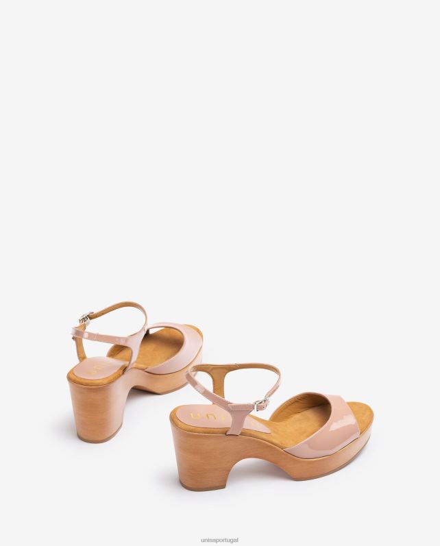 Unisa sandália semi-cunha patenteada mulheres 6V2Z6376 gracioso