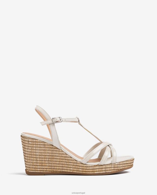 Unisa sandálias de tira em t de couro envernizado mulheres 6V2Z6440 moda