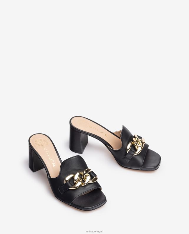 Unisa mula com corrente mulheres 6V2Z6187 preto