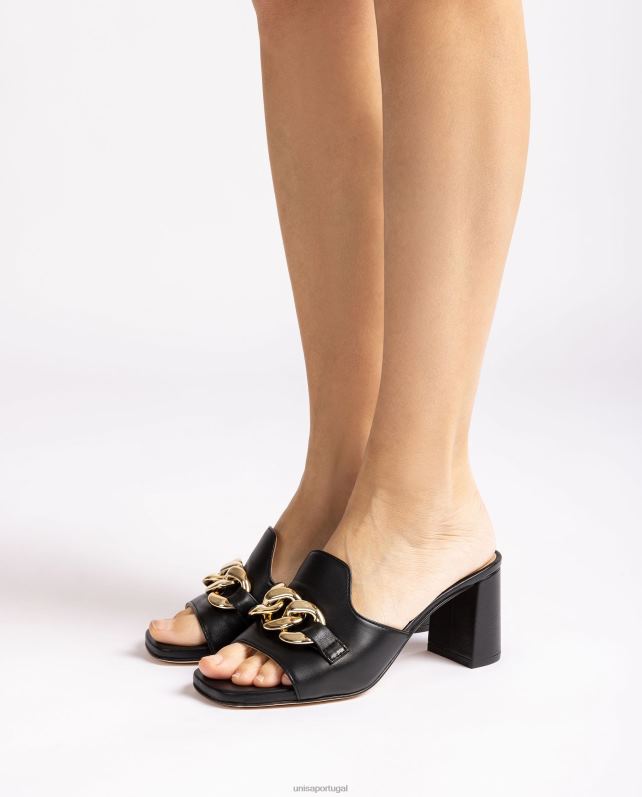 Unisa mula com corrente mulheres 6V2Z6187 preto