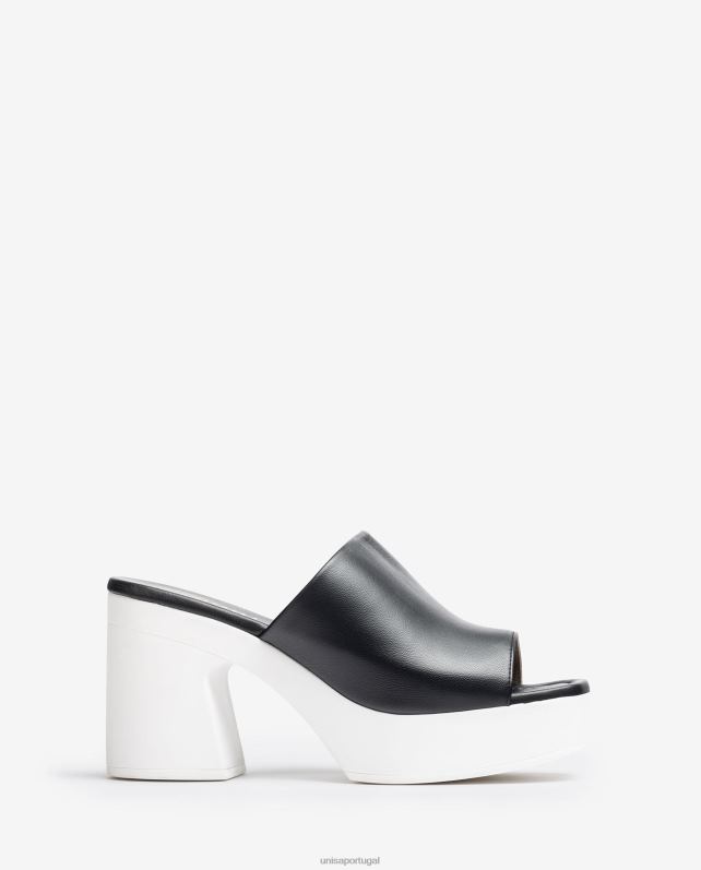Unisa sandália biquíni larga com salto bloco mulheres 6V2Z6235 preto