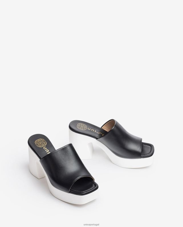 Unisa sandália biquíni larga com salto bloco mulheres 6V2Z6235 preto