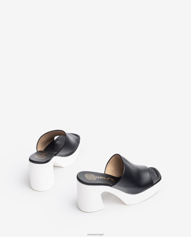 Unisa sandália biquíni larga com salto bloco mulheres 6V2Z6235 preto