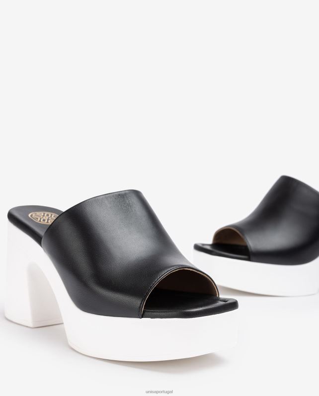 Unisa sandália biquíni larga com salto bloco mulheres 6V2Z6235 preto