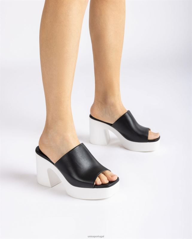 Unisa sandália biquíni larga com salto bloco mulheres 6V2Z6235 preto