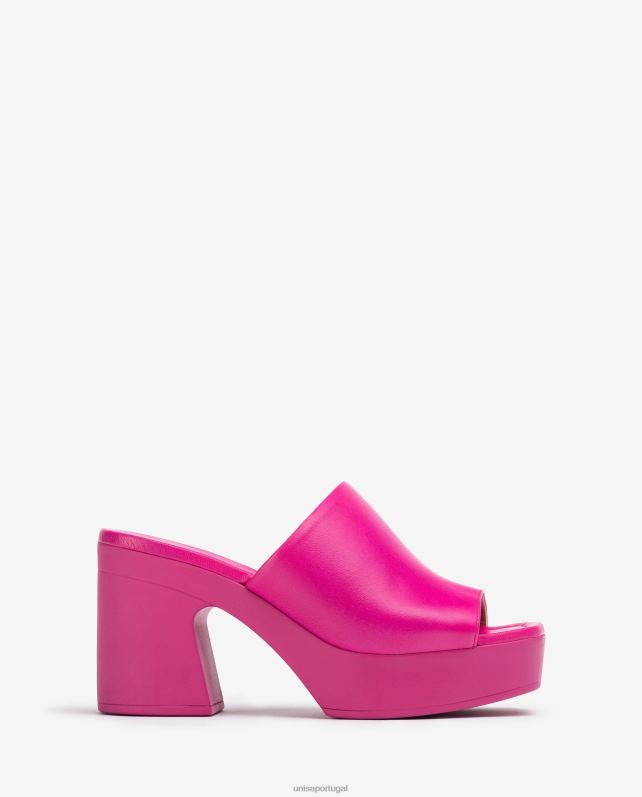 Unisa sandália biquíni larga com salto bloco mulheres 6V2Z6236 rosa