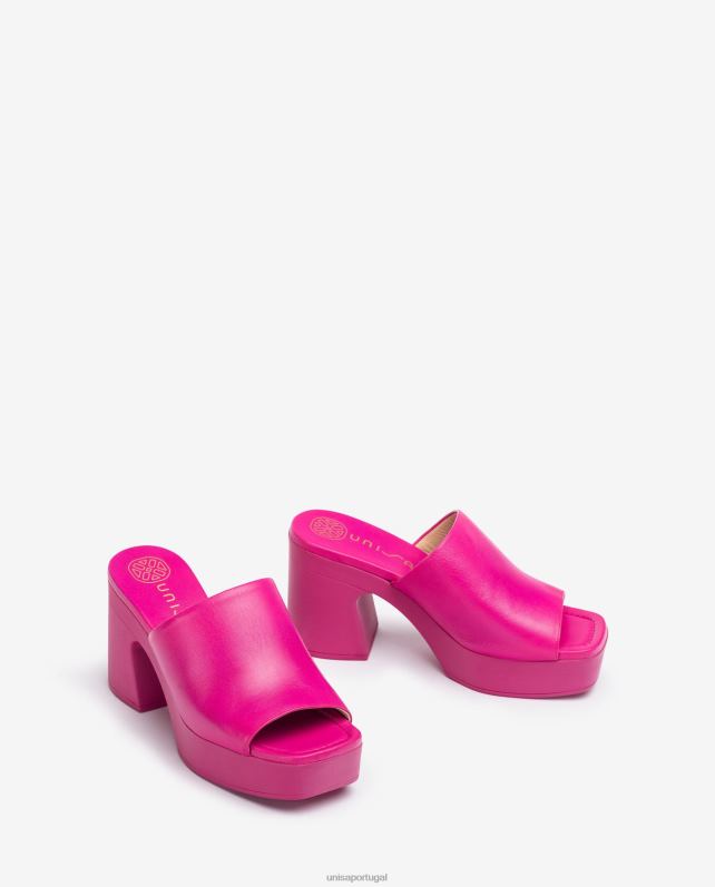 Unisa sandália biquíni larga com salto bloco mulheres 6V2Z6236 rosa