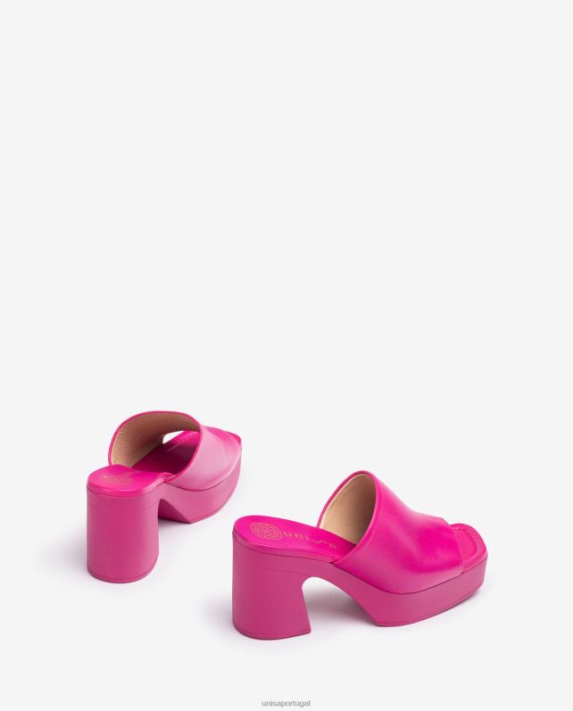 Unisa sandália biquíni larga com salto bloco mulheres 6V2Z6236 rosa