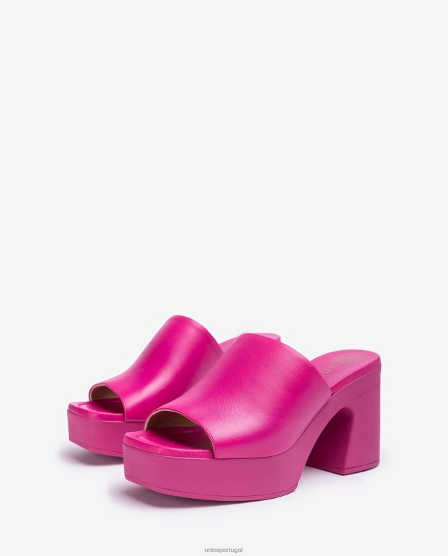 Unisa sandália biquíni larga com salto bloco mulheres 6V2Z6236 rosa