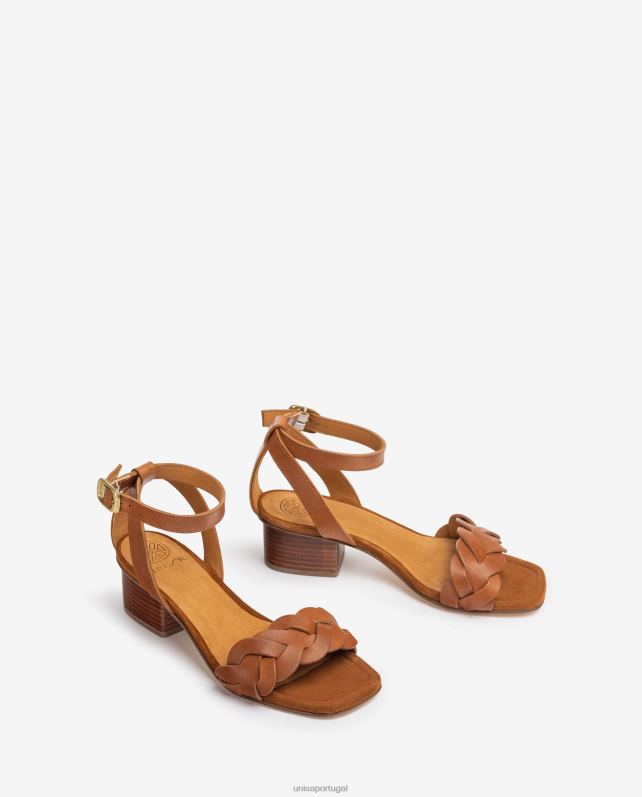 Unisa sandália com perfurações decorativas na gáspea mulheres 6V2Z6306 marrom