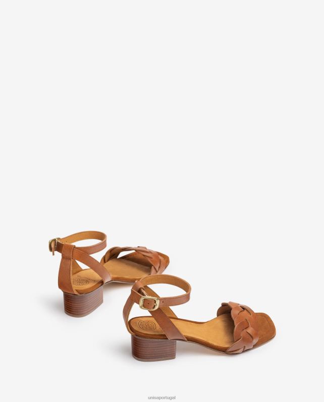 Unisa sandália com perfurações decorativas na gáspea mulheres 6V2Z6306 marrom