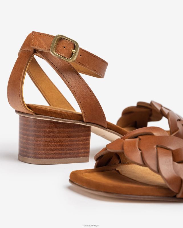 Unisa sandália com perfurações decorativas na gáspea mulheres 6V2Z6306 marrom