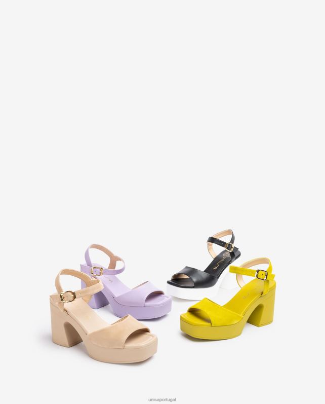 Unisa sandália com salto bloco combinando mulheres 6V2Z685 verde