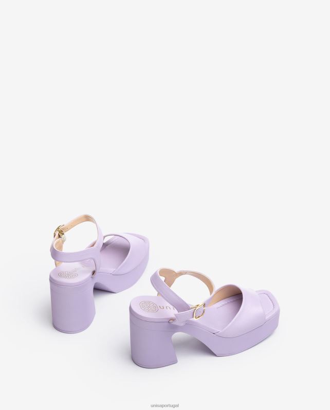 Unisa sandália com salto bloco mulheres 6V2Z688 lila