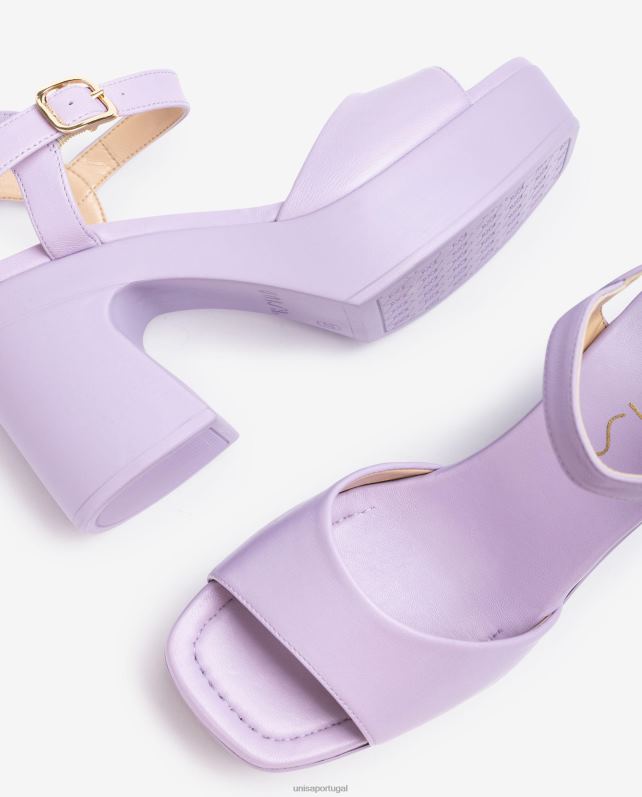 Unisa sandália com salto bloco mulheres 6V2Z688 lila