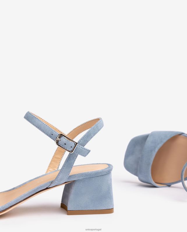 Unisa sandália com salto largo mulheres 6V2Z6155 azul