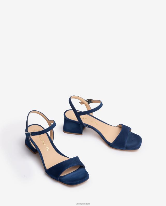 Unisa sandália com salto largo mulheres 6V2Z6156 azul