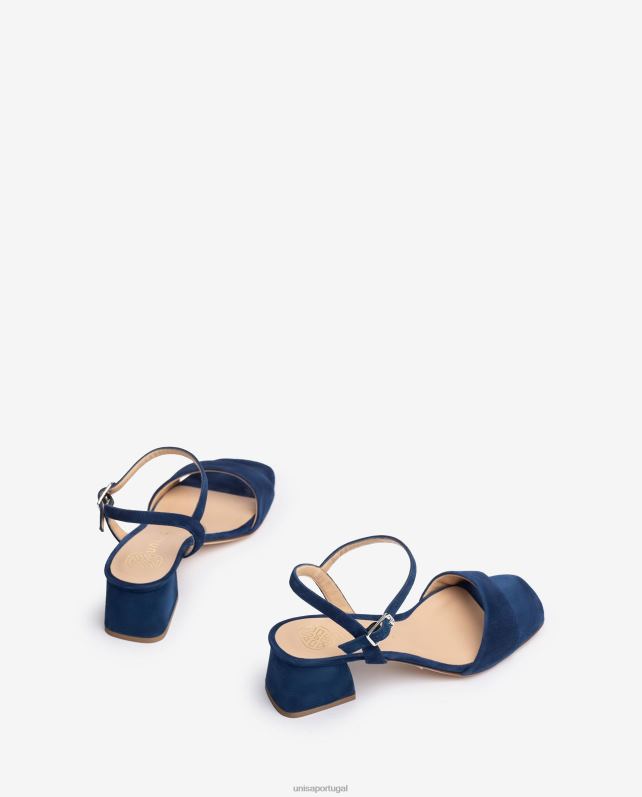 Unisa sandália com salto largo mulheres 6V2Z6156 azul