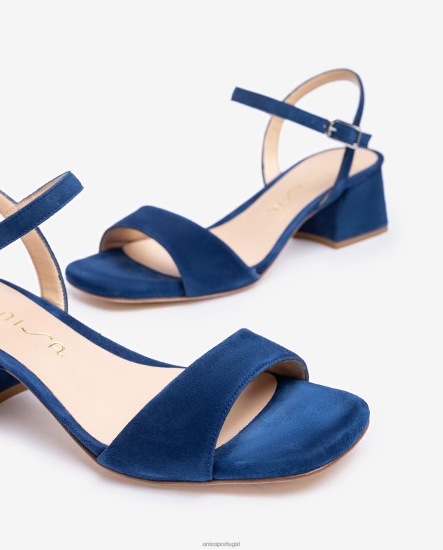 Unisa sandália com salto largo mulheres 6V2Z6156 azul